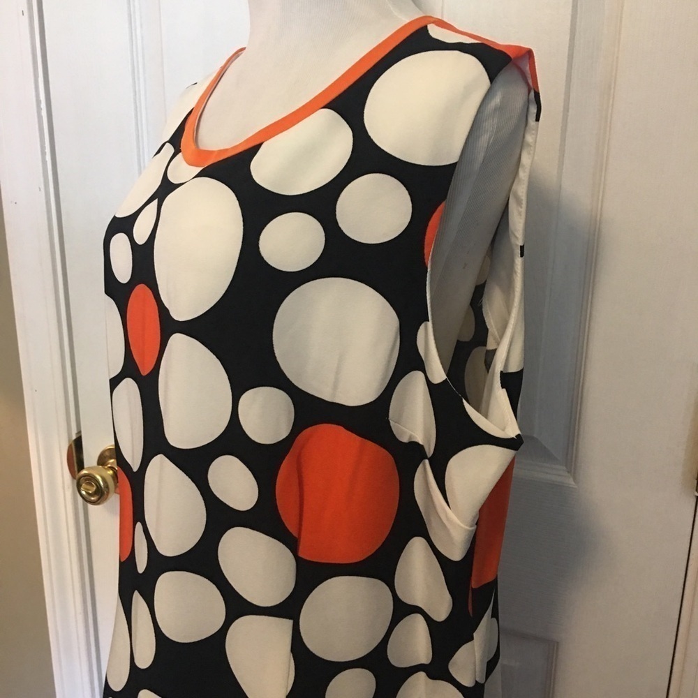60’S spin-off ILE shift dress sz 16. Large polka dot. Sleeveless. Boho, office. - Picture 5 of 10